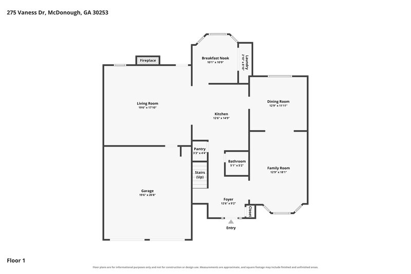 2,140/Mo, 275 Vaness Dr McDonough, GA 30253 Floor Plan View