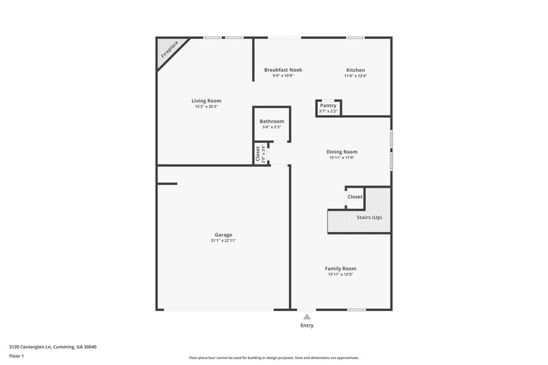 2,200/Mo, 3120 Centerglen Ln Cumming, GA 30040 Floor Plan View
