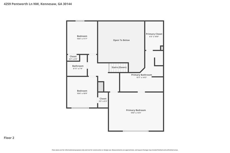 0/Mo, 4259 Pentworth Ln NW Kennesaw, GA 30144 Floor Plan View 2