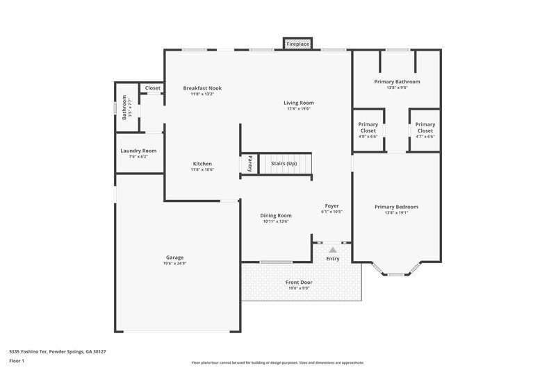 2,305/Mo, 5335 Yoshino Ter Powder Springs, GA 30127 Floorplan View