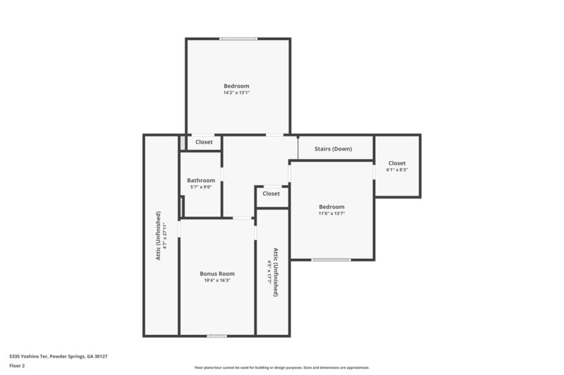 2,305/Mo, 5335 Yoshino Ter Powder Springs, GA 30127 Floorplan View 2