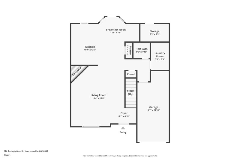 1,865/Mo, 126 Springbottom Dr Lawrenceville, GA 30045 Floor Plan View 2