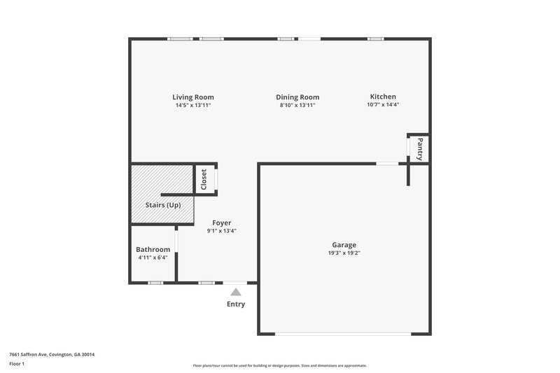 1,945/Mo, 7661 Saffron Ave Covington, GA 30014 Floor Plan View
