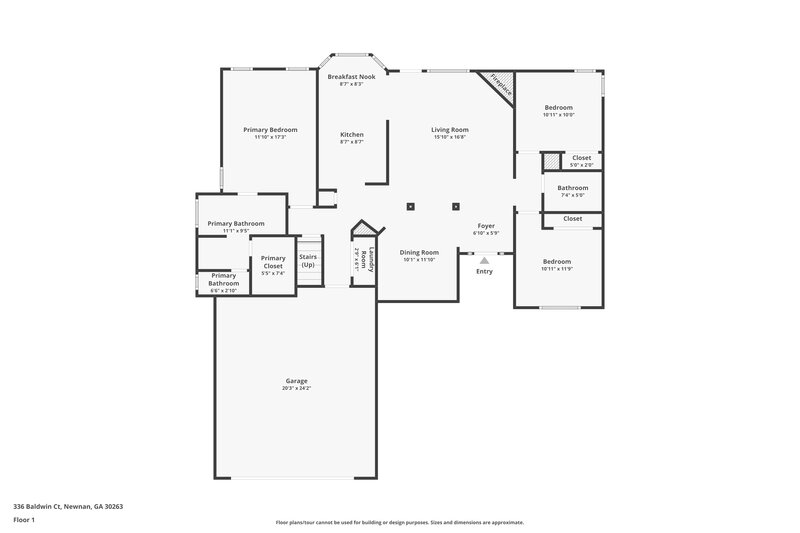 2,285/Mo, 336 Baldwin Ct Newnan, GA 30263 Floor Plan View