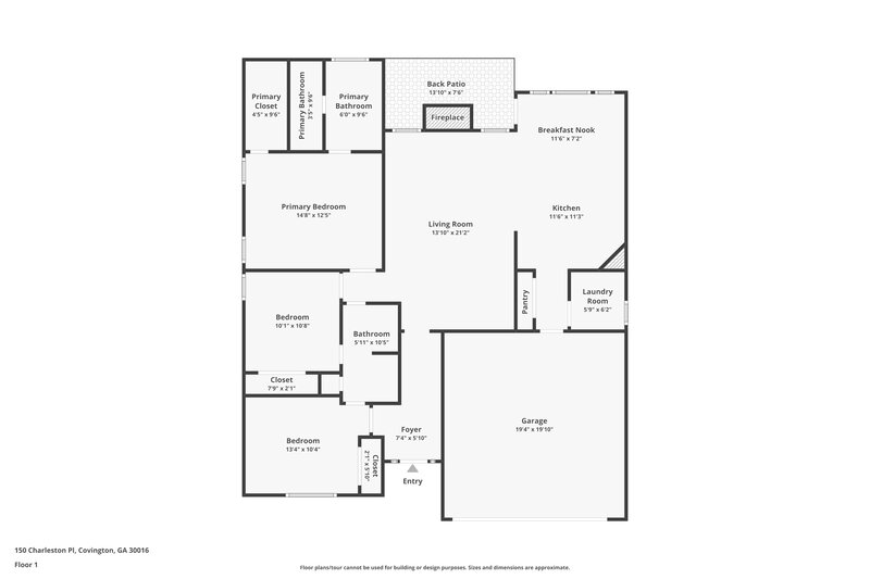 1,785/Mo, 150 Charleston Pl Covington, GA 30016 Floor Plan View