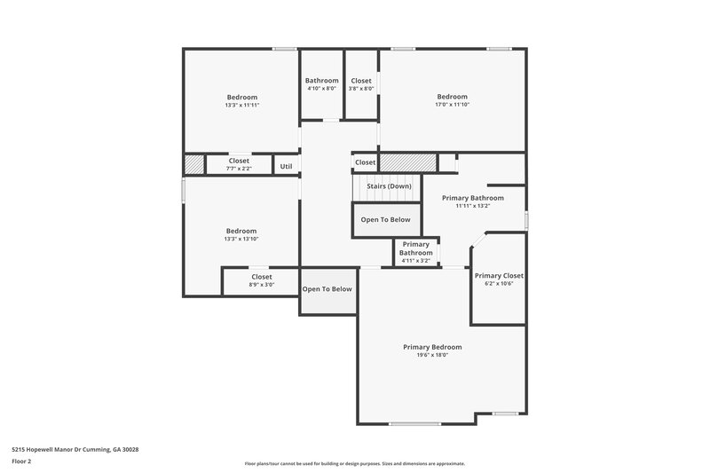 2,395/Mo, 5215 Hopewell Manor Dr Cumming, GA 30028 Floorplan View 2