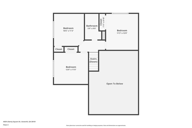 2,415/Mo, 4639 Liberty Square Dr Acworth, GA 30101 Floor Plan View 2