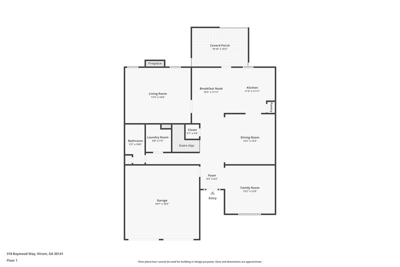 2,195/Mo, 318 Baywood Way Hiram, GA 30141 Floor Plan View