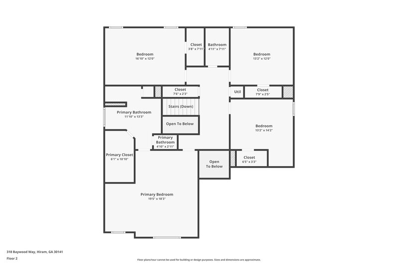 2,195/Mo, 318 Baywood Way Hiram, GA 30141 Floor Plan View 2