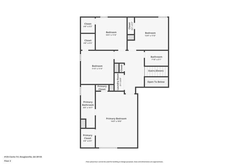 2,035/Mo, 4125 Clarks Trl Douglasville, GA 30135 Floor Plan View 2