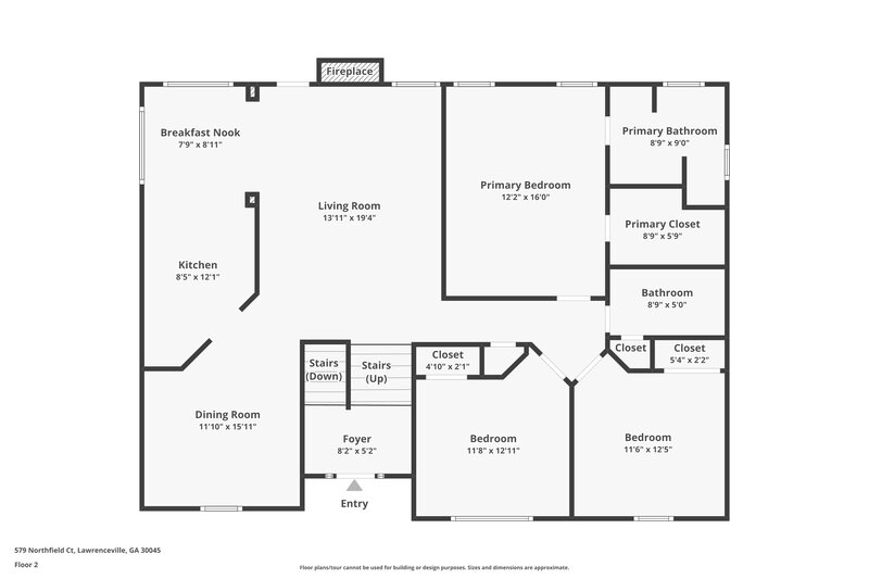 2,115/Mo, 579 Northfield Ct Lawrenceville, GA 30045 Floor Plan View