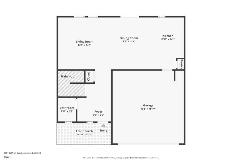 2,040/Mo, 7651 Saffron Ave Covington, GA 30014 Floor Plan View