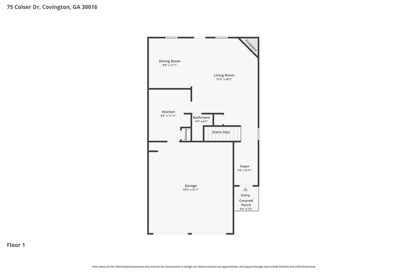 1,795/Mo, 75 Colser Dr Covington, GA 30016 Floor Plan View