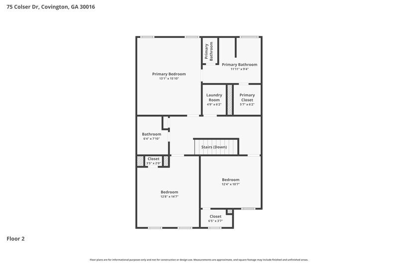 1,795/Mo, 75 Colser Dr Covington, GA 30016 Floor Plan View 2