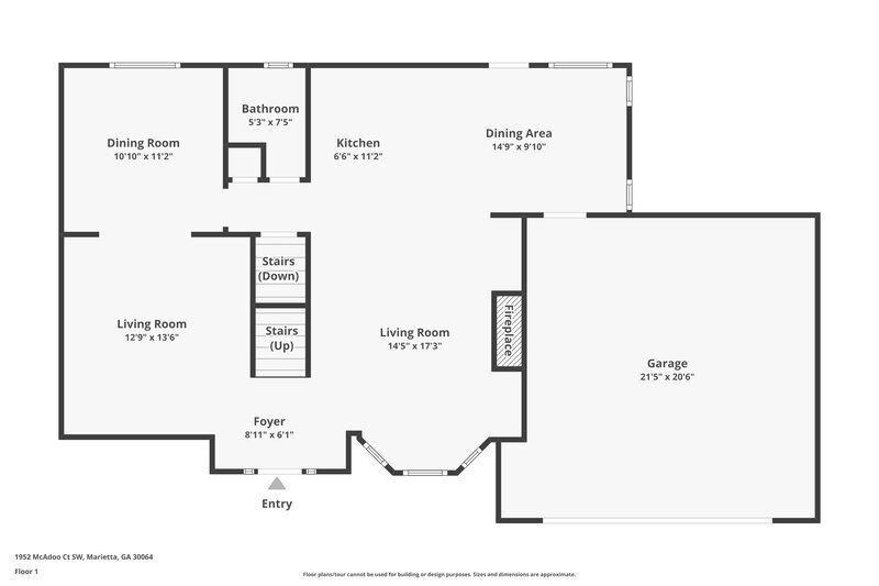 3,215/Mo, 1952 McAdoo Ct SW Marietta, GA 30064 Floor Plan View