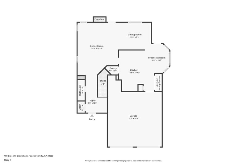 2,360/Mo, 108 Braelinn Creek Path Peachtree City, GA 30269 Floorplan View