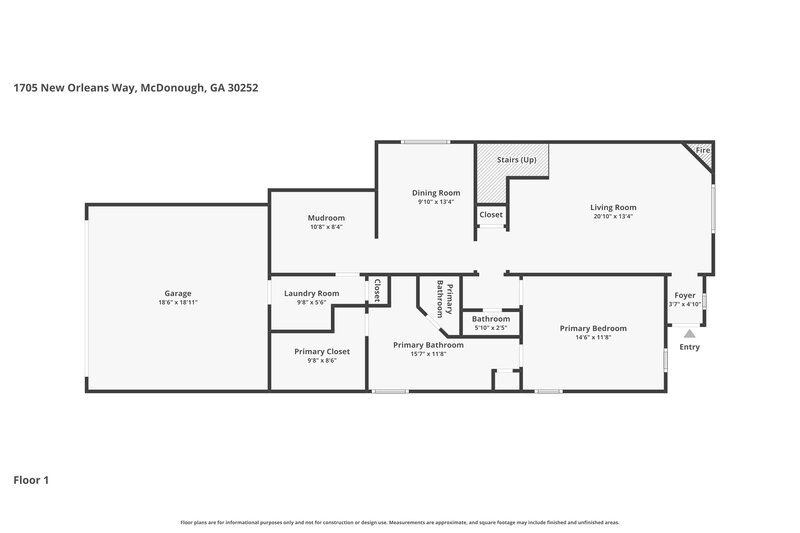 2,020/Mo, 1705 New Orleans Way McDonough, GA 30252 Floor Plan View