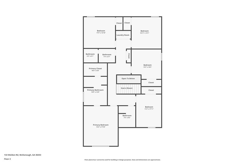 2,610/Mo, 133 Weldon Rd McDonough, GA 30253 Floor Plan View 2