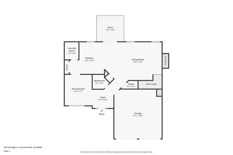 2,260/Mo, 425 Clairidge Ln Lawrenceville, GA 30046 Floor Plan View