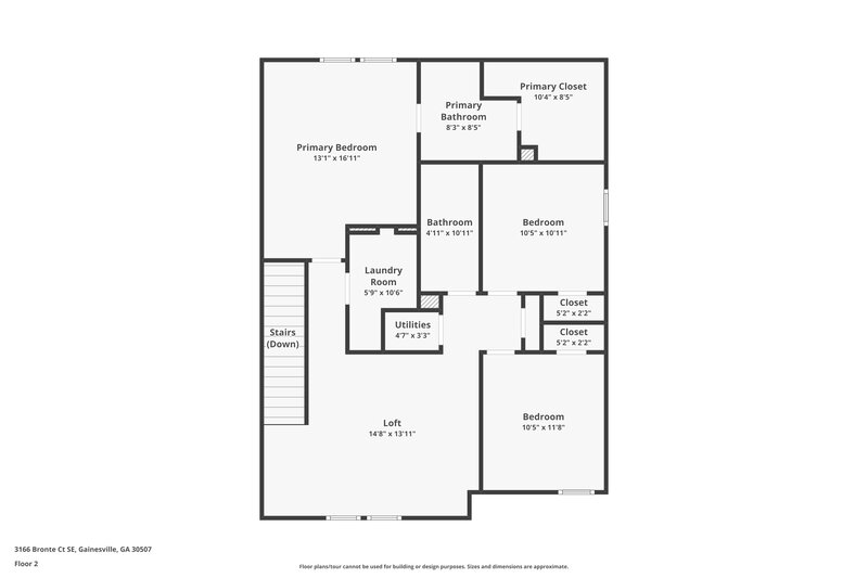 1,975/Mo, 3166 Bronte Ct SE Gainesville, GA 30507 Floor Plan View 2