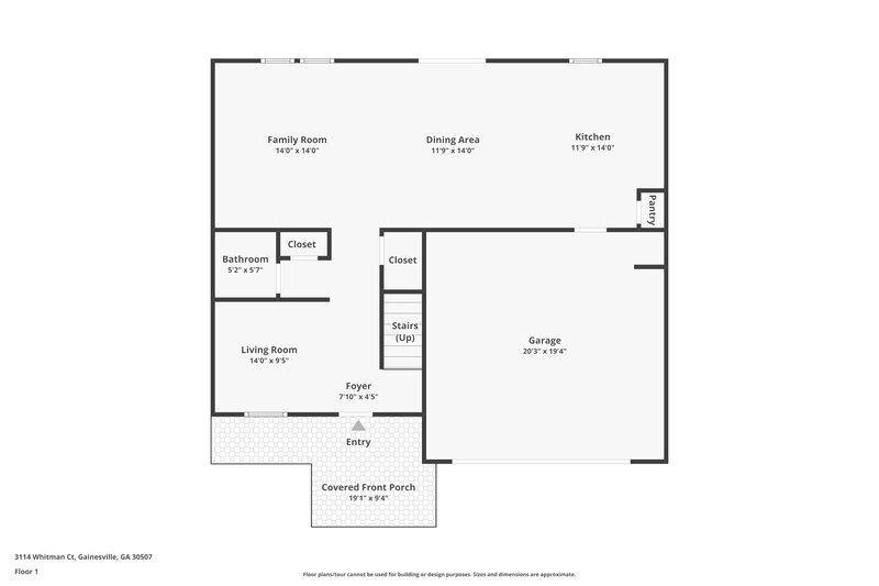 1,930/Mo, 3114 Whitman Ct SE Gainesville, GA 30507 Floor Plan View
