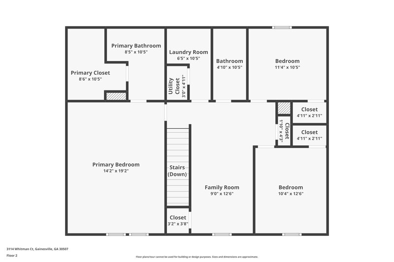 1,930/Mo, 3114 Whitman Ct SE Gainesville, GA 30507 Floor Plan View 2