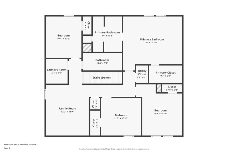 2,150/Mo, 3173 Bronte Ct SE Gainesville, GA 30507 Floor Plan View 2