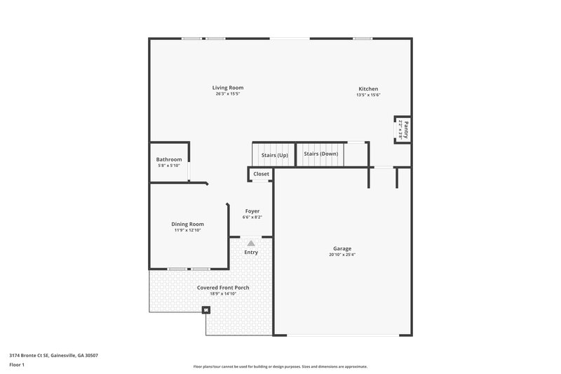 2,165/Mo, 3174 Bronte Ct SE Gainesville, GA 30507 Floorplan View