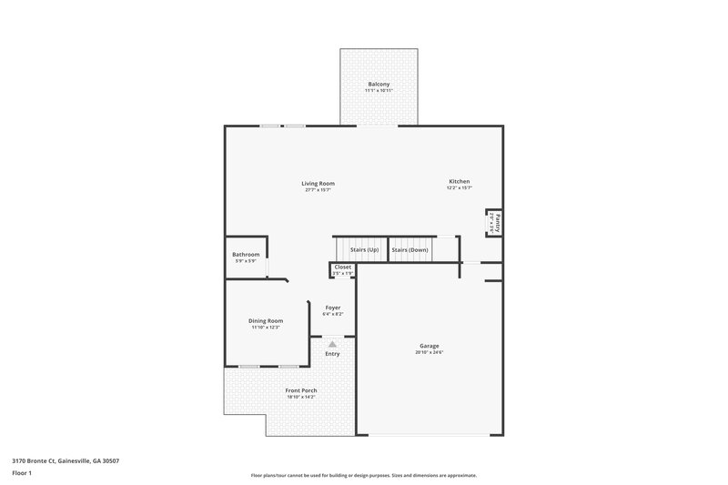 2,140/Mo, 3170 Bronte Ct SE Gainesville, GA 30507 Floor Plan View