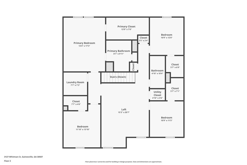 2,250/Mo, 3127 Whitman Ct SE Gainesville, GA 30507 Floor Plan View