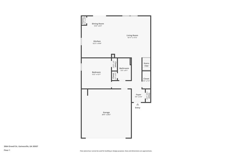 1,975/Mo, 3064 Orwell Dr SE Gainesville, GA 30507 Floor Plan View 2