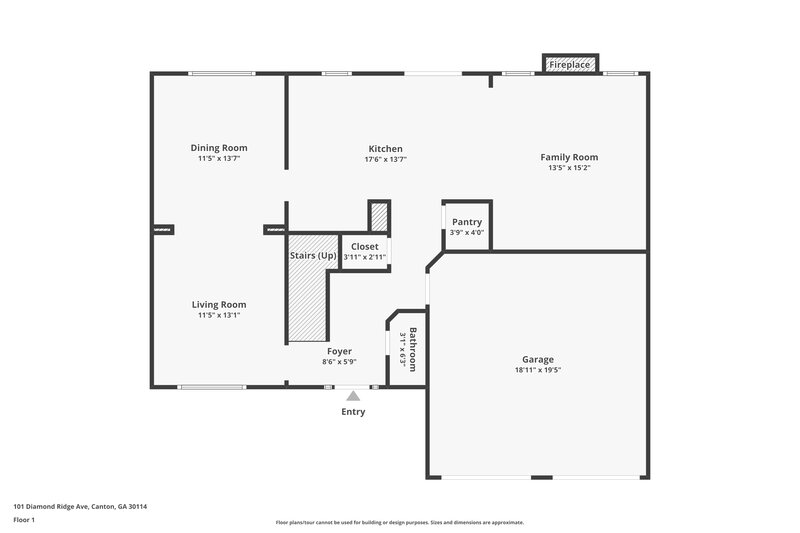 2,000/Mo, 101 Diamond Ridge Ave Canton, GA 30114 Floor Plan View