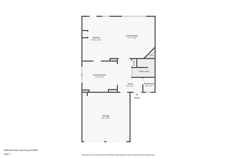 2,300/Mo, 4160 Arch Pass Cumming, GA 30040 Floor Plan View