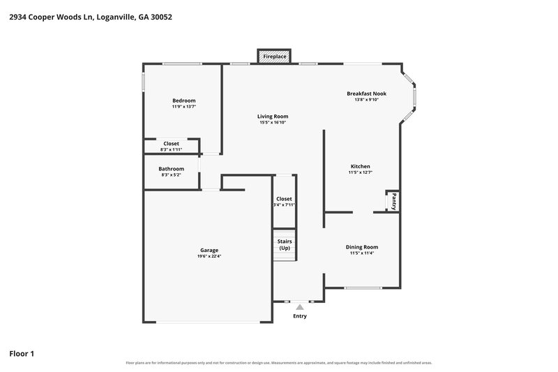 2,330/Mo, 2934 Cooper Woods Ln Loganville, GA 30052 Floor Plan View