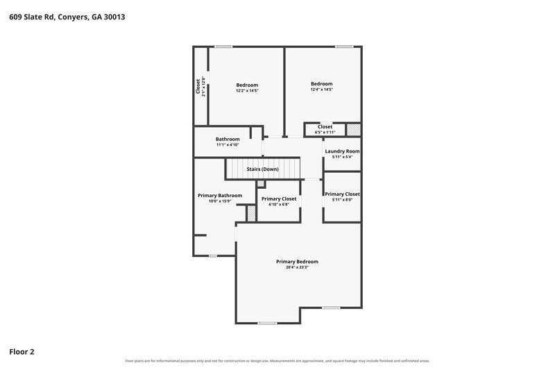 0/Mo, 609 Slate Rd Conyers, GA 30013 Floor Plan View 2