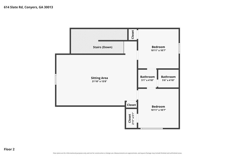 2,305/Mo, 614 Slate Rd Conyers, GA 30013 Floor Plan View