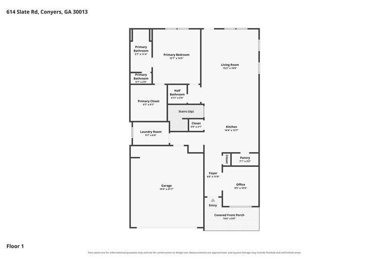 2,305/Mo, 614 Slate Rd Conyers, GA 30013 Floor Plan View 2
