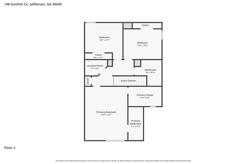 1,920/Mo, 148 Sunfish Cir Jefferson, GA 30549 Floor Plan View