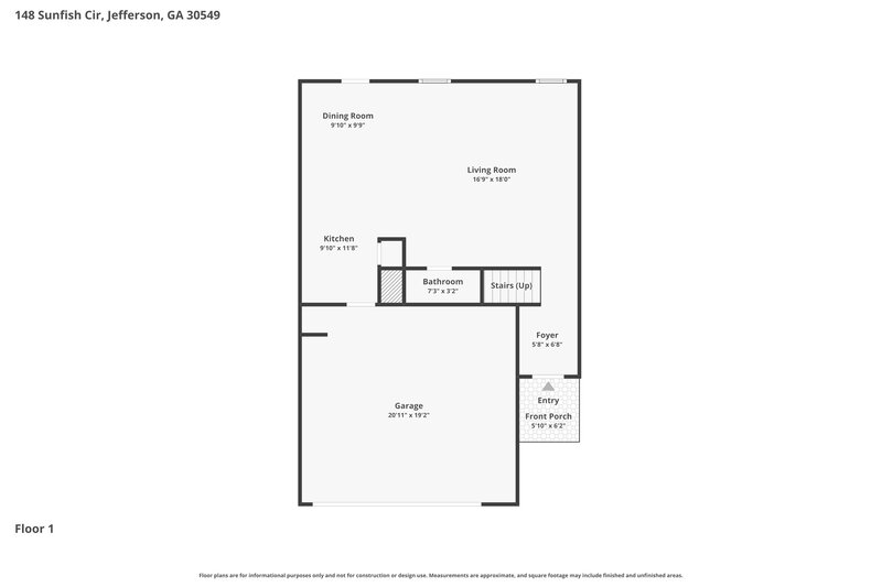 1,920/Mo, 148 Sunfish Cir Jefferson, GA 30549 Floor Plan View 2
