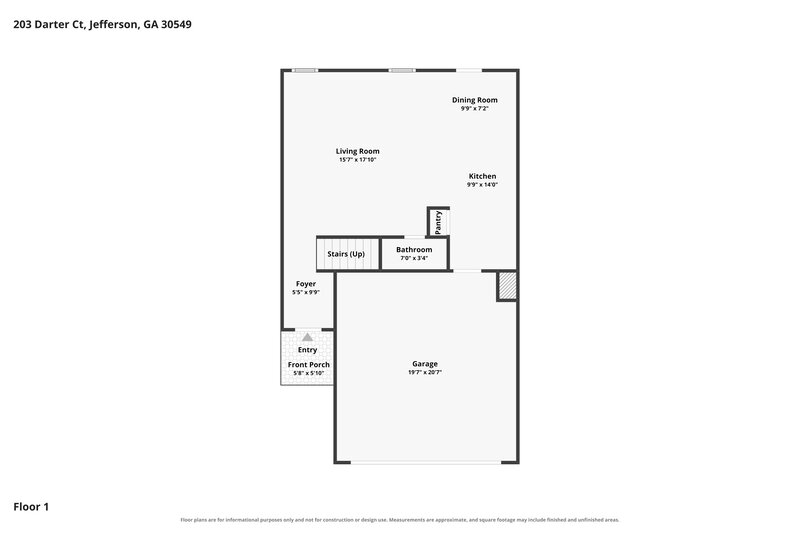 1,860/Mo, 203 Darter Ct Jefferson, GA 30549 Floor Plan View