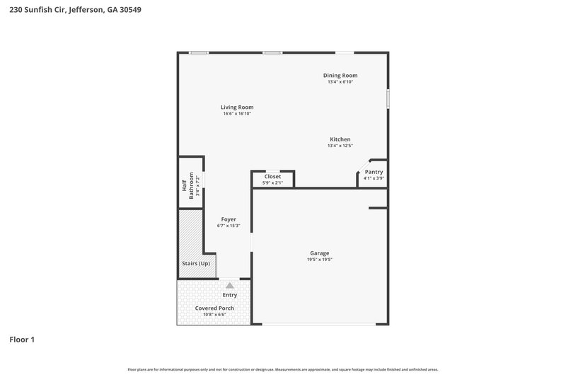 2,025/Mo, 230 Sunfish Cir Jefferson, GA 30549 Floorplan View