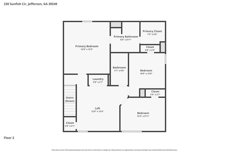 2,025/Mo, 230 Sunfish Cir Jefferson, GA 30549 Floorplan View 2