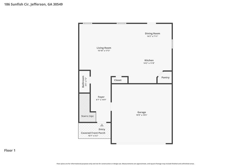 2,025/Mo, 186 Sunfish Cir Jefferson, GA 30549 Floor Plan View