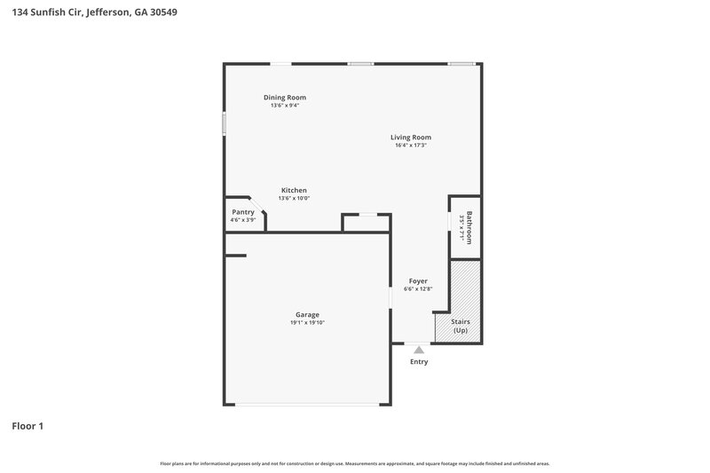 1,965/Mo, 134 Sunfish Cir Jefferson, GA 30549 Floor Plan View 2