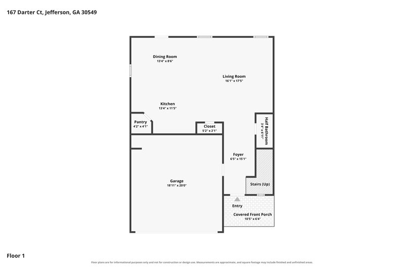 2,025/Mo, 167 Darter Ct Jefferson, GA 30549 Floor Plan View
