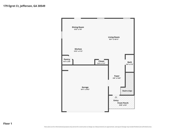 1,965/Mo, 179 Egret Ct Jefferson, GA 30549 Floor Plan View
