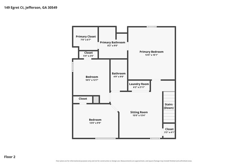 1,965/Mo, 149 Egret Ct Jefferson, GA 30549 Floor Plan View 2