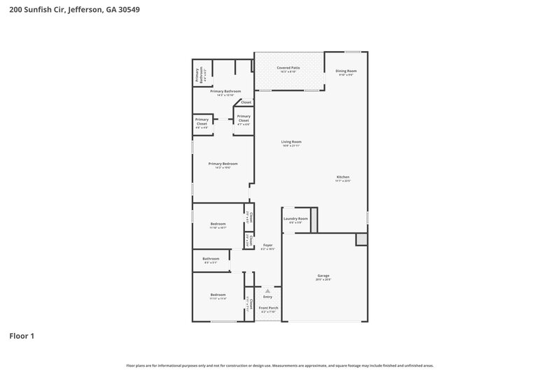 2,085/Mo, 200 Sunfish Cir Jefferson, GA 30549 Floorplan View