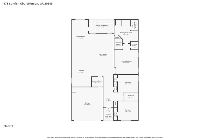 2,085/Mo, 178 Sunfish Cir Jefferson, GA 30549 Floorplan View