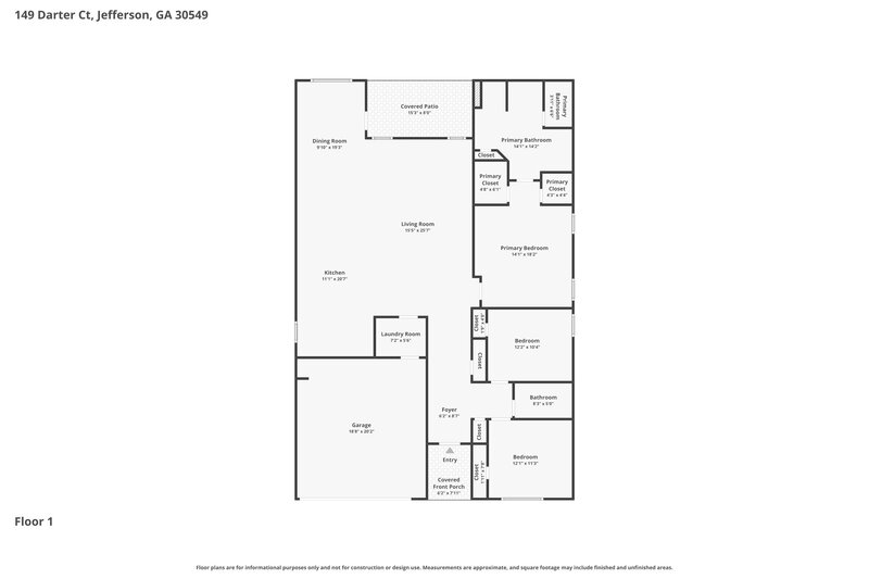 2,055/Mo, 149 Darter Ct Jefferson, GA 30549 Floorplan View
